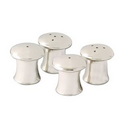 Silver Plated Mushroom Salt & Pepper Shakers - 4 Piece Set